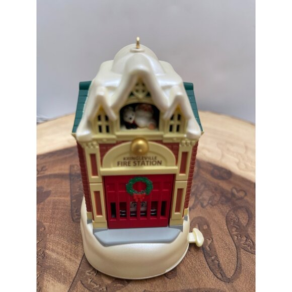 Hallmark Keepsake Kringleville Fire Station Ornament 2012 Santa & Pup Christmas - Picture 4 of 8